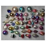 Lot of Blown Glass Christmas Ornaments