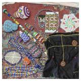 Bead Art Objects and Apron