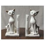 Porcelain Cat Bookends
