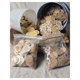 Large Assortment of Cardboard Milk Bottle Tops