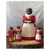 Aunt Jemima Cookie Jar, Shakers, Syrup Jar