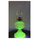Uranium Glass Oil Lamp