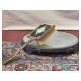 Brush and Mirrored Vanity Stand