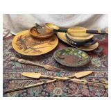 Carved Wooden Bowls, Utenils, Artwork