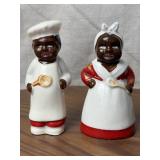 Chef Black Americana Salt and Pepper Shakers