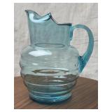 Blue Glass Pitcher