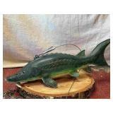 19 Inch Hand Carved Wooden Sturgeon Decoy