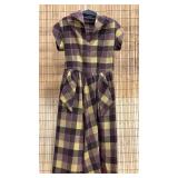 Ladies Vintage Plaid Dress