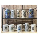 10 Assorted Beer Steins