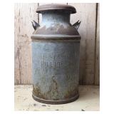 Antique Galvanized Steel Milk Can