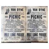Pair of Van Dyne Centennial Picnic Posters