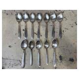 Approx 398g 925 Sterling Silver Spoons