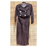 Ladies Size 11 Brown Dress with Jacket