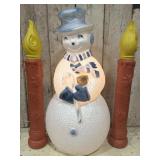 Christmas Santa and Noel Candle Blow Molds