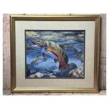 Framed Trout Fish Art Print