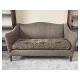 Loveseat with Damask Cushion