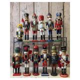 Collection of 12 Wooden Nutcrackers
