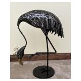 Metal Flamingo Sculpture
