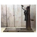 Antique Wooden and Iron Manual Drill Press