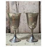Pair of 925 Sterling Silver Goblets Approx 211g