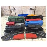Marx Toys Locomotive, Cars, Track