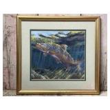 Framed Mark Sussino Trout Art Print