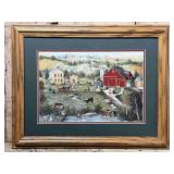 Framed Farm Scene Art Print