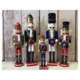 Five Tall Wooden Nutcrackers