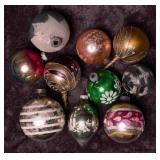 Vtg, Antique Glass Christmas Ornaments
