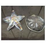 Art Glass Starfish, Sand Dollar Paperweights
