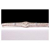 Antique 14k Gold Diamond Eduardian Bar Brooch