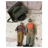 Action Figures and Toy Military Jeep Trailer