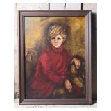 Original Oil Painting of Child by Virginia Moon