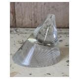 Glass Optical Illusion Paperweight