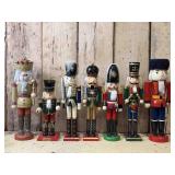 Seven Painted Wooden Nutcrackers