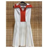 Ladies White and Orange Sporty Dress