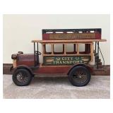 Wooden Double Deck Bus Model