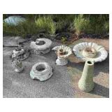 Very Large & Heavy Concrete Bird Bath Pieces