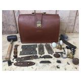 Antique Doorknobs, Hardware, Tools, Took Bag