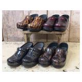 Four Pairs of Ladies Dansko SlipOn Shoes Size 9.5