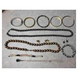 Costume Bangles, Earrings, Beads