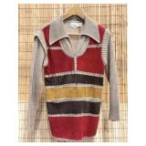 Ladies Majestic Suede and Knit Medium Sweater