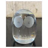 Hadeland Norwegian Crystal Owl! Paperweight