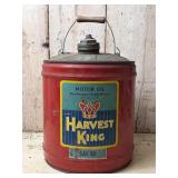 Vintage Harvest King Motor Oil Can