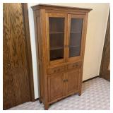 Oak Two Drawer Kitchen Cupboard Cabinet