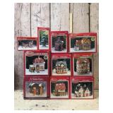 Ten (10) Christmas Village Houses/Accessories