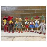 Vintage Polish Folk Art Wooden Dolls