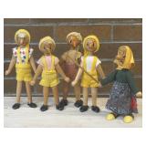 Vintage Polish Folk Art Pinocchio Dolls