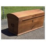 Antique Pine Primitive Immigrant Blanket Trunk