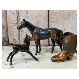 Bronze Colt, Boot, Mare Figurines